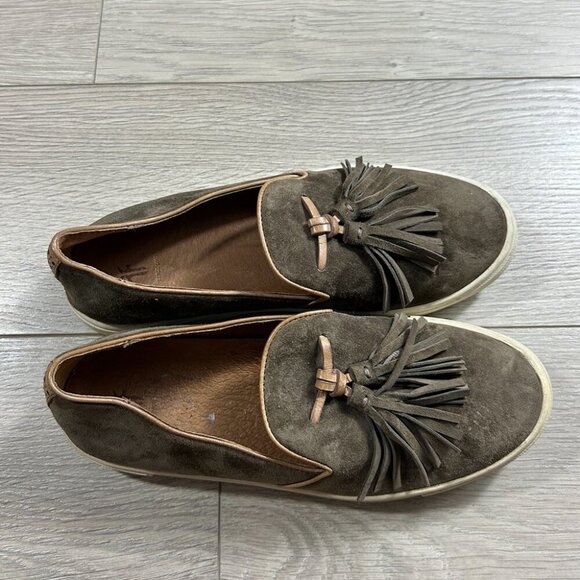 Frye Gemma Tassel Leather Slip On Loafers Shoes - Picture 3 of 9